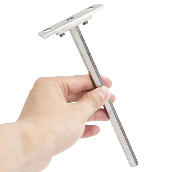 vidaXL Staffe Mensole Galleggianti 12pz &Oslash;12x200 mm Acciaio al Carbonio