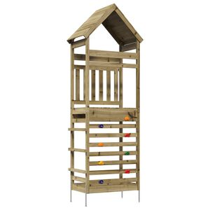 vidaXL Torre da Gioco per Esterni Naturale 53 x 85 x 264 cm