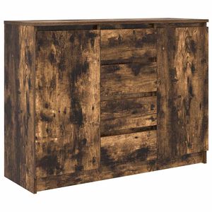 vidaXL Credenza con Cassetti Rovere Fumo 100,5x35x76 cm in Truciolato