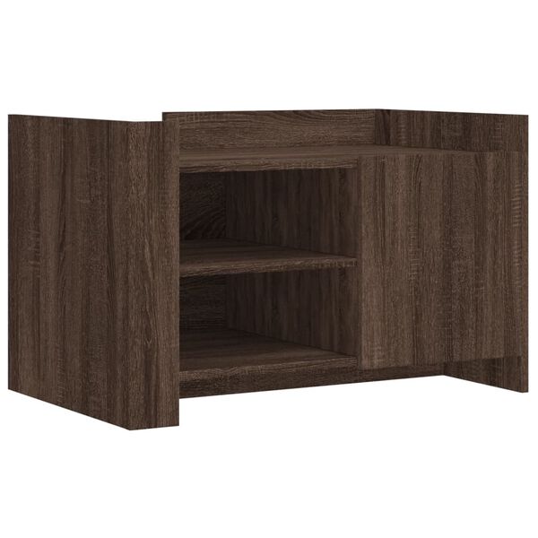 vidaXL Tavolino da Salotto Rovere Marrone 80x50x50cm Legno Multistrato
