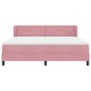 vidaXL Letto a molle con materasso Rosa 180 x 200 cm Velluto
