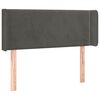 vidaXL Testiera ad Orecchio Grigio Scuro 93x16x78/88 cm in Velluto