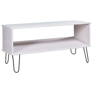 vidaXL Tavolino da Salotto New York Bianco in Legno Massello di Pino