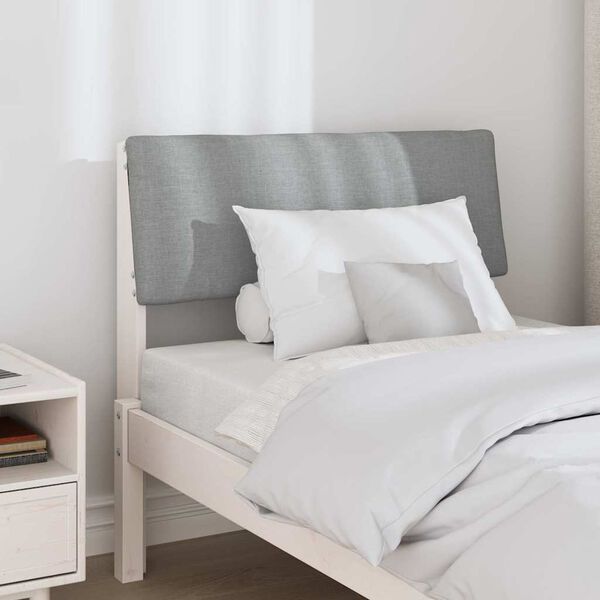 vidaXL Testiera imbottita Grigio chiaro 80 cm Pino massello