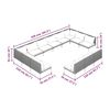 vidaXL Set Divani da Giardino 13 pz Cuscini in Polyrattan Grigio Scuro