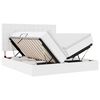 vidaXL Letto con contenitore e materasso Bianco Puro 200 x 200 cm