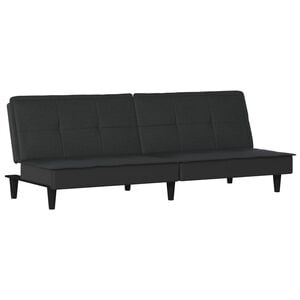 vidaXL Divano Letto Nero in Tessuto