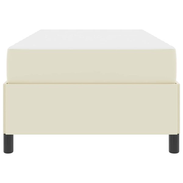 vidaXL Struttura letto con materasso con materasso Crema 100 x 200 cm