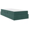 vidaXL Letto con contenitore e materasso Verde Scuro 100 x 200 cm