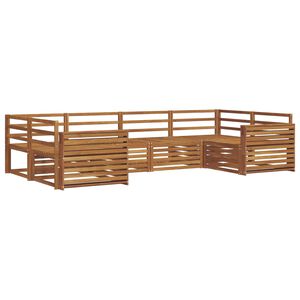 vidaXL Set di divani da esterno 6 pz Naturale Legno di Acacia Massello