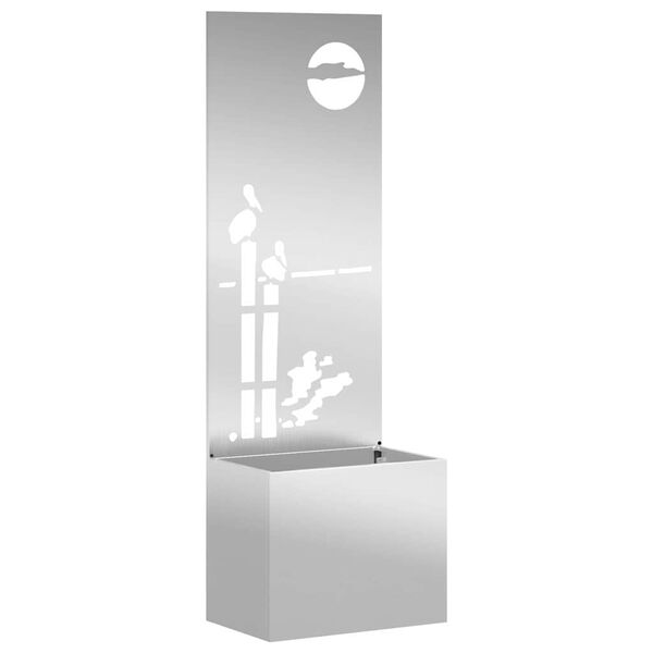 vidaXL Schermo per privacy in giardino Traforo Argento 50 x 140 cm