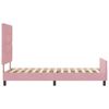 vidaXL Letto a molle con testiera Rosa 90 x 190 cm Velluto