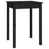 vidaXL Tavolo da Pranzo Nero 55x55x75 cm in Legno Massello di Pino