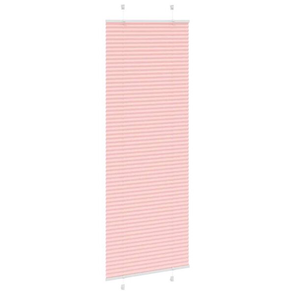 vidaXL Tenda Plissettata Rosa 75x200 cm Larghezza Tessuto 74,4 cm