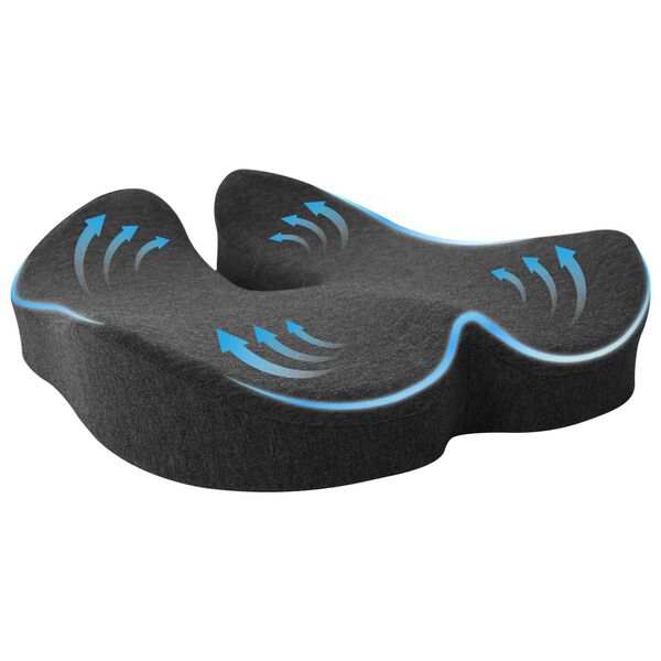 vidaXL Cuscino per la seduta Grigio scuro 50 x 43 x 10 cm