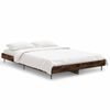 vidaXL Giroletto senza Materasso Rovere Fumo 120x190 cm in Truciolato