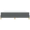 vidaXL Letto a molle con materasso Grigio scuro 180 x 200 cm Tessuto
