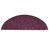 vidaXL Tappetini per scale 15 pz 56x17x3 cm Viola scuro semicircolari