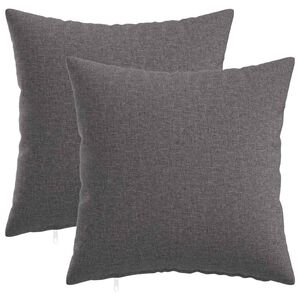 vidaXL Federa 2 pz HEERLEN Grigio Chiaro 50 x 50 cm Tessuto