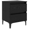 vidaXL Armadio da Notte Rovere Nero 40 x 35 x 50 cm