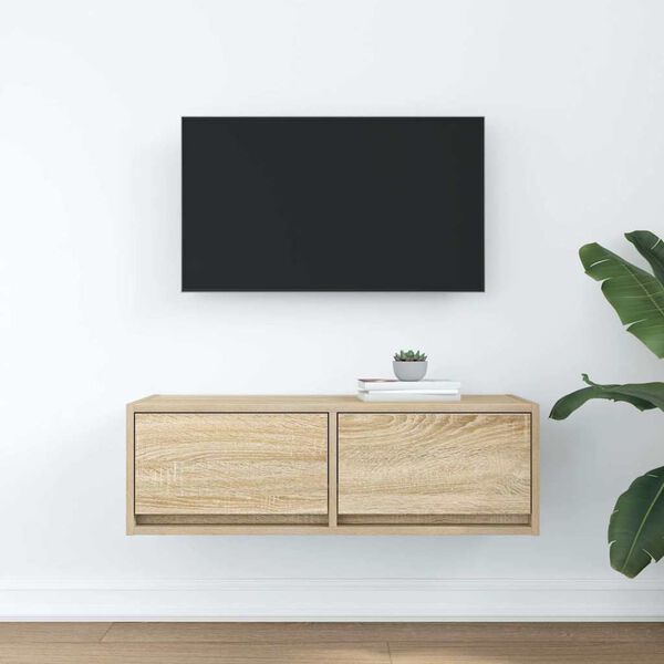 vidaXL Mobile Porta TV Rovere Sonoma 80x31x25,5 cm Legno Multistrato