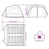 vidaXL Tenda Campeggio 10 Persone Grigio e Arancione Impermeabile