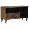 vidaXL Mobile TV Marrone 80 x 33,5 x 46 cm Legno di mango massello