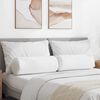 vidaXL Cuscini a rullo 2 pcs Bianco Ø 25 x 70 cm Tessuto
