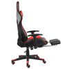 vidaXL Sedia da Gaming Girevole con Poggiapiedi Rossa in PVC