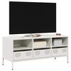 vidaXL Mobile TV Bianco 101,5x39x43,5 cm in Acciaio Laminato a Freddo