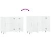 vidaXL Credenza Bianca 90x34x80 cm in Legno Multistrato