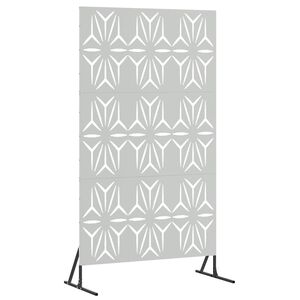 vidaXL Schermo per Privacy 100 x 50 x 180 cm Acciaio zincato Argento