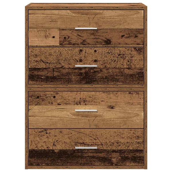 vidaXL Armadi con 2 Cassetti 2 pz Legno Antico 60x31x40 cm Truciolato