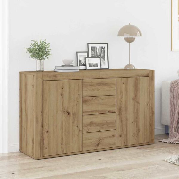 vidaXL Credenza Rovere artigianale 120 x 36 x 69 cm Legno multistrato