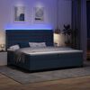 vidaXL Letto a Sorgente LED con materasso Blu 200 x 200 cm Tessuto