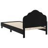 vidaXL Struttura letto bambini con testata Nero 80 x 200 cm Velluto