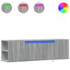 vidaXL Mobile TV a Parete con Luci LED Grigio Sonoma 135x31x39,5 cm
