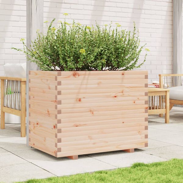 vidaXL Fioriera da Giardino 90x60x72,5 cm in Legno Massello di Pino
