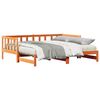 vidaXL Letto Giorno Estraibile Marrone cerato 193.5 x 184 x 66 cm