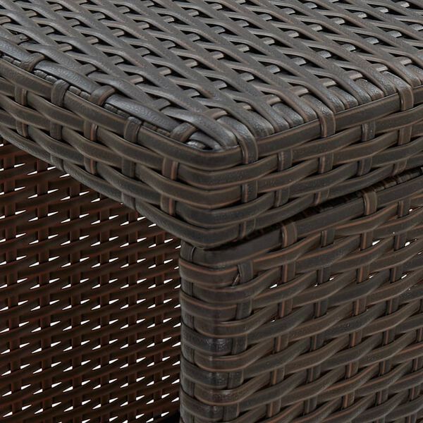 vidaXL Set da Bar da Giardino 5 pz con Cuscini in Polyrattan Marrone