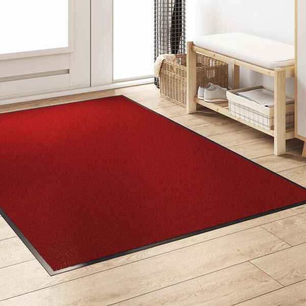 vidaXL Tappetino Rosso e Nero 120 x 180 cm Polipropilene e vinile