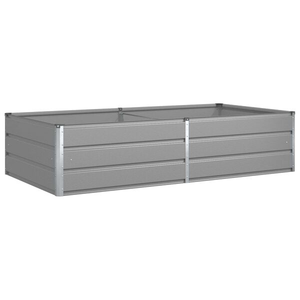 vidaXL Fioriera Grigio chiaro 195 x 100 x 45 cm Acciaio zincato