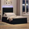 vidaXL Letto con contenitore e LED con led Nero 120 x 190 cm Velluto