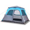 vidaXL Tenda Familiare a Cupola 6 Persone Blu a Rilascio Rapido