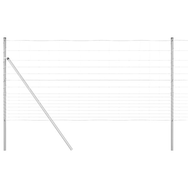 vidaXL Palo della recinzione Zincato 25 x 1,2 m Acciaio