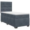 vidaXL Letto box spring con materasso Grigio Scuro 80 x 200 cm Velluto