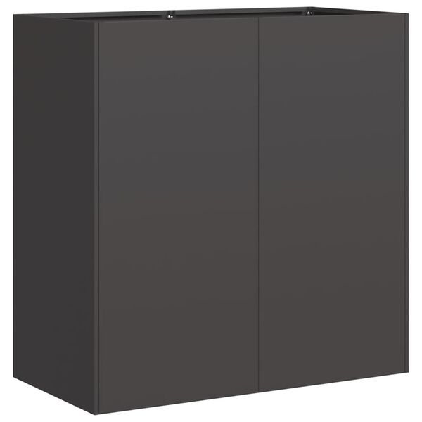 vidaXL Fioriera Nera 80x40x80 cm in Acciaio Laminato a Freddo
