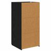 vidaXL Credenza Rovere nero 42,5 x 40 x 93 cm Legno multistrato