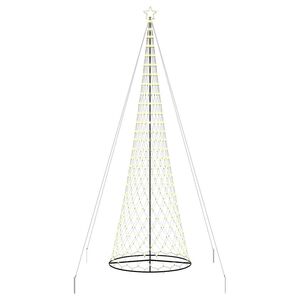 vidaXL Albero di Natale LED con 555 LED Bianco caldo 500 cm Metallo
