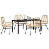 vidaXL Set da Pranzo per Giardino 5 pcs Marrone polyrattan